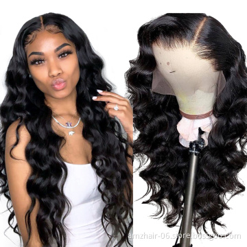 Loose Wave Raw Brazilian Virgin Human Hair Hd Full Lace Front Wig Cheap Cuticle Aligned Human Hair Lace Frontal Wig Pre Plucked